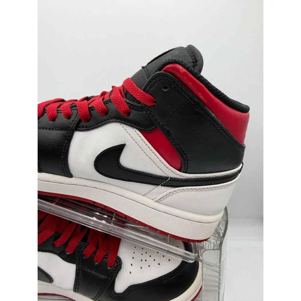 Jordan Air Jordan 1 Mid Gym Red Black Toe Men's Mid Top Sneakers size 8